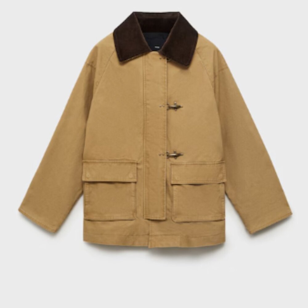 Mango Oversized parka with contrasting collar - NWT